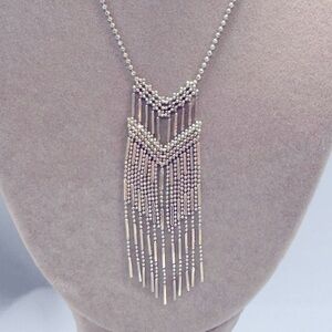 Ralph Lauren Sterling Silver 925 Tassel Ball Bead Necklace | 16” Chain